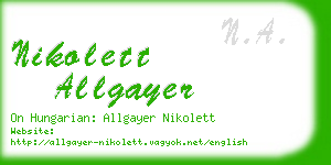 nikolett allgayer business card